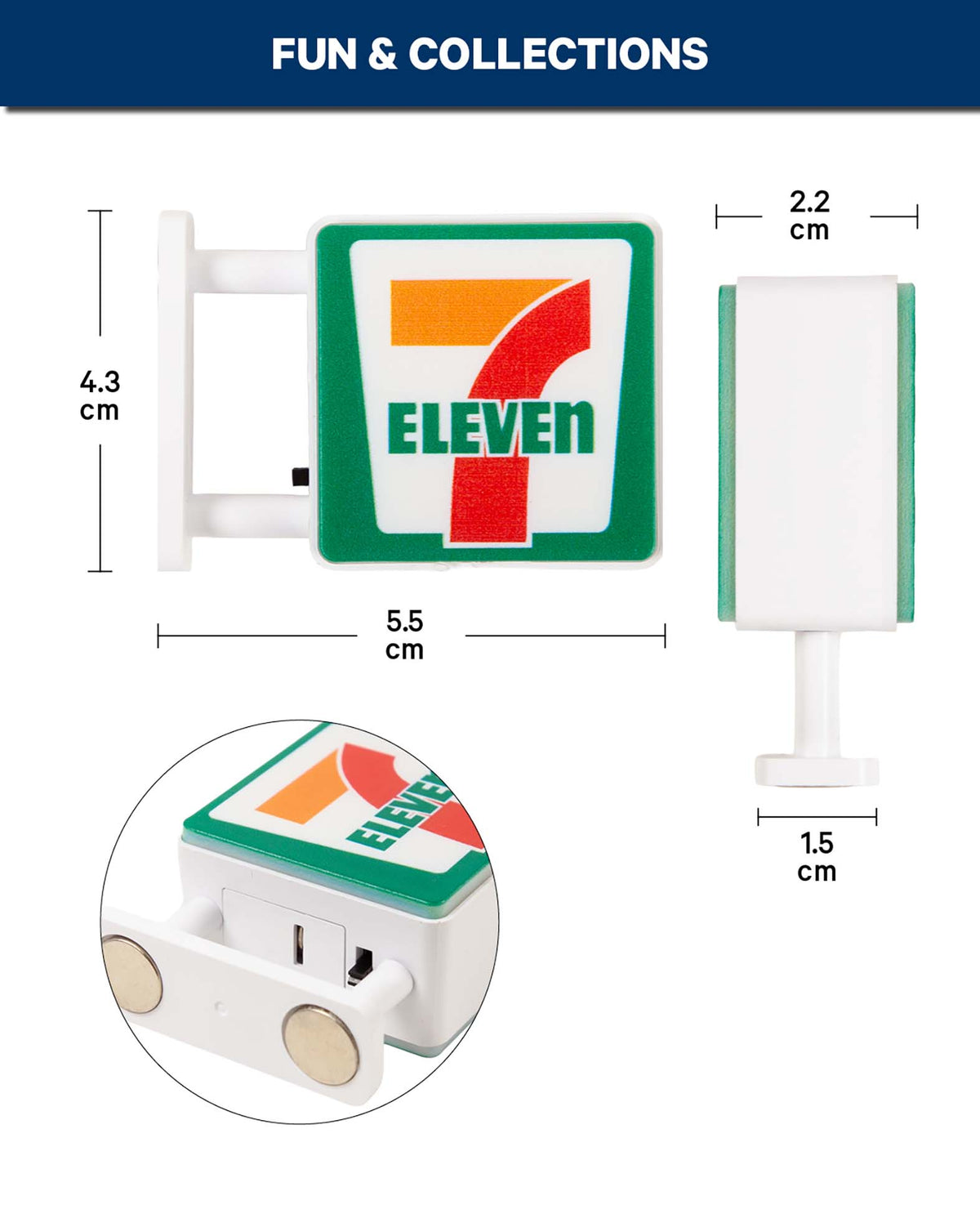 7-Eleven Leuchtmagnet mit LED