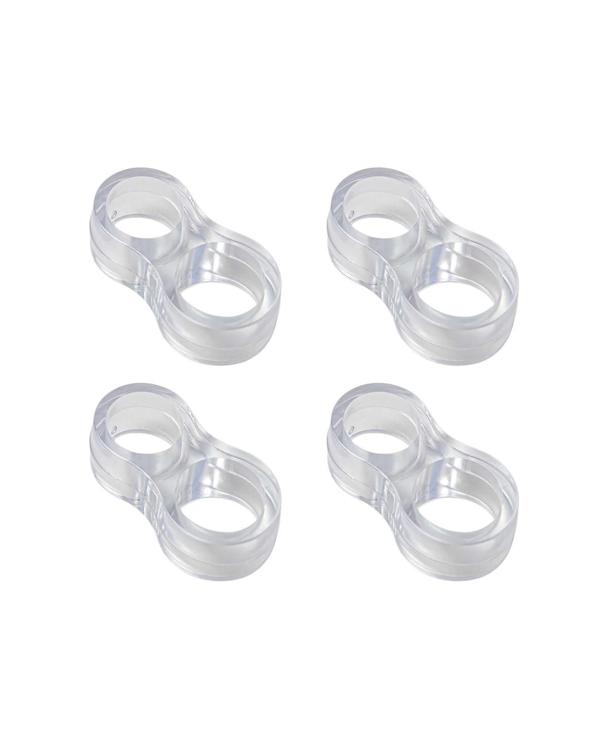 Türklinkenpuffer als Wandschutz, Transparent, 4 Stk.