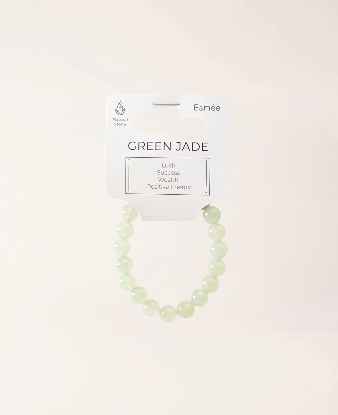 Echtstein-Armband, Green Jade