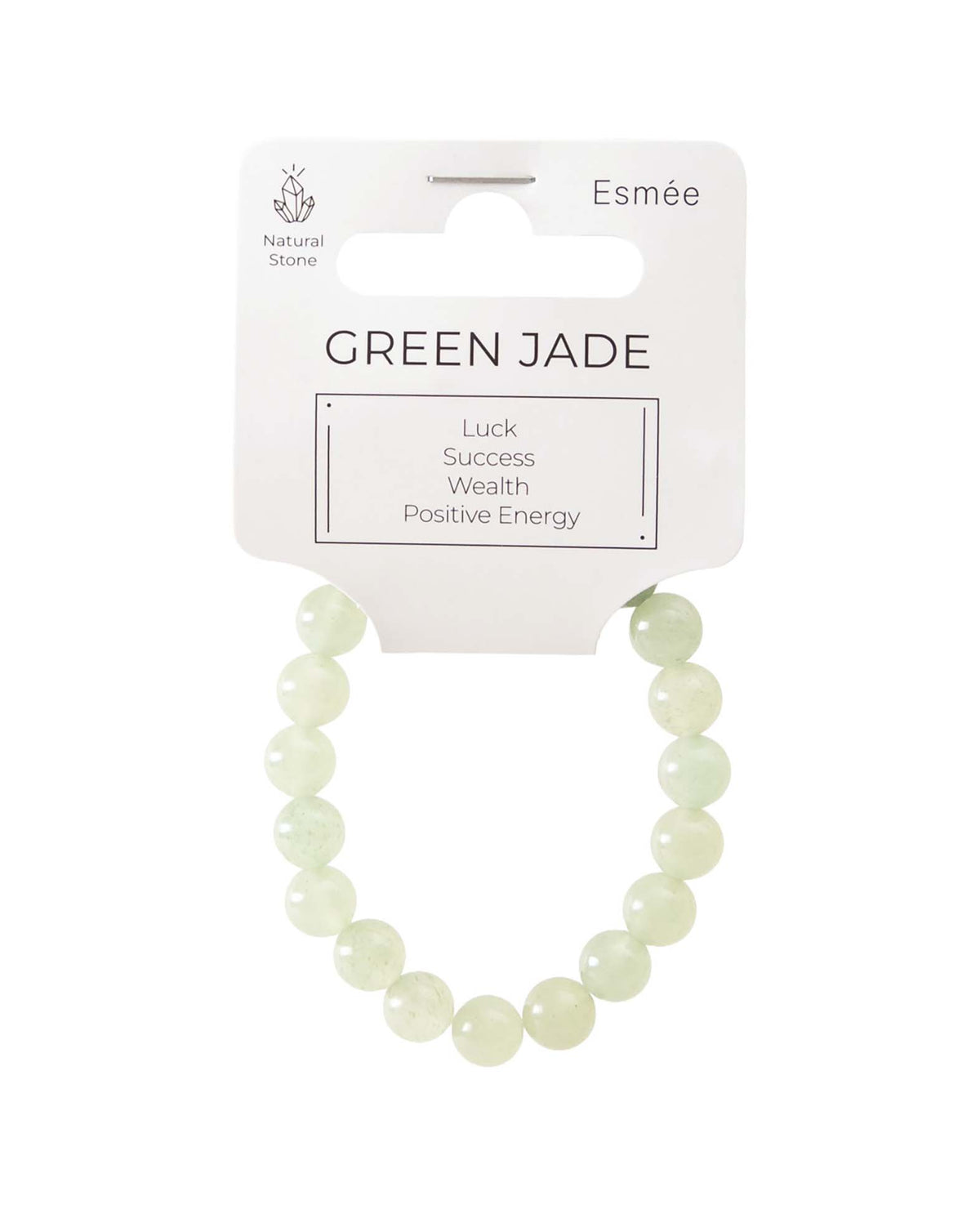 Echtstein-Armband, Green Jade