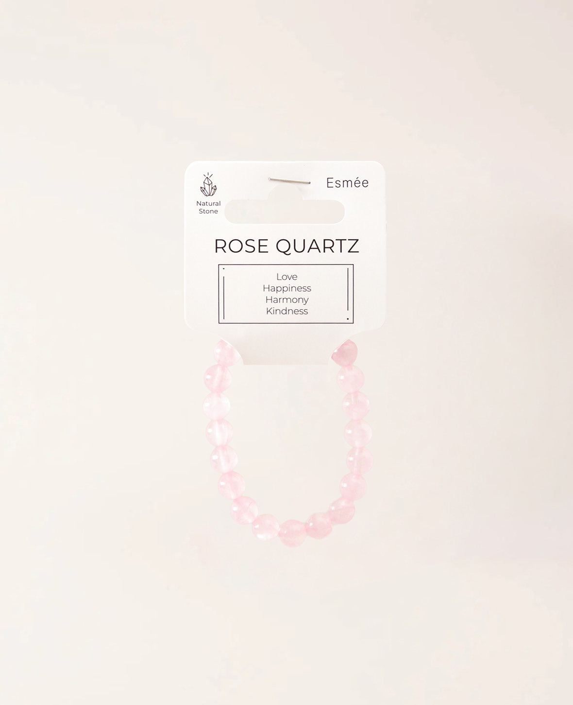 Echtstein-Armband, Rose Quartz