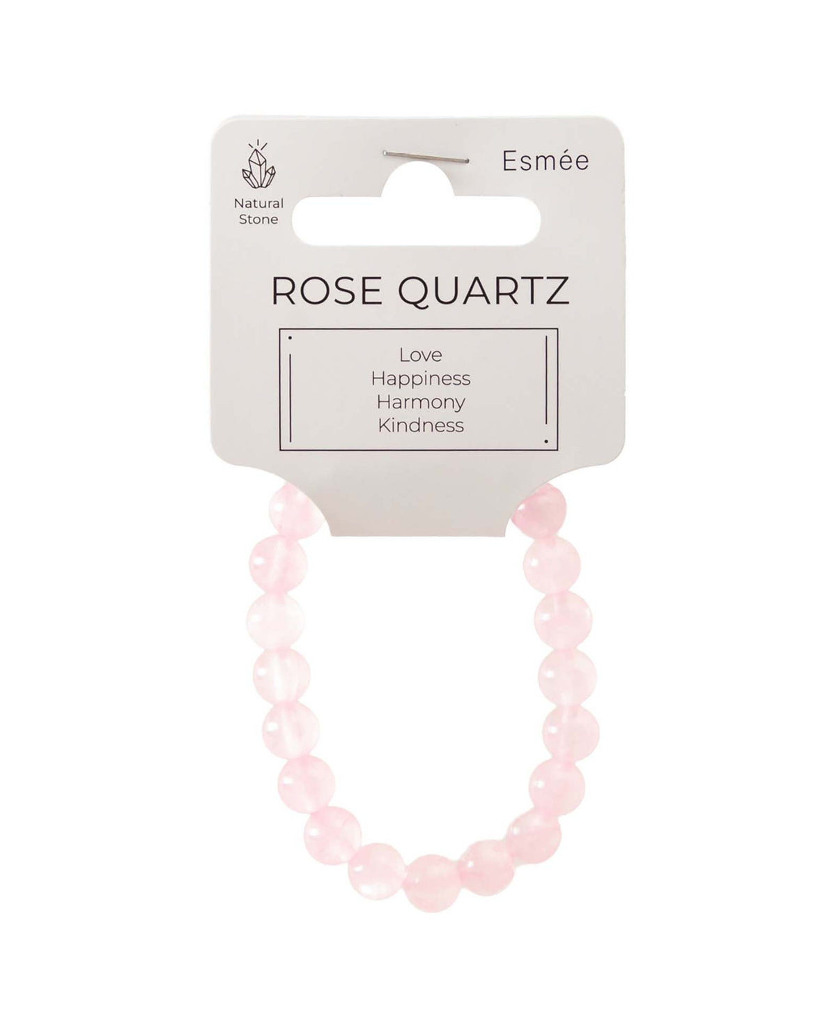 Echtstein-Armband, Rose Quartz