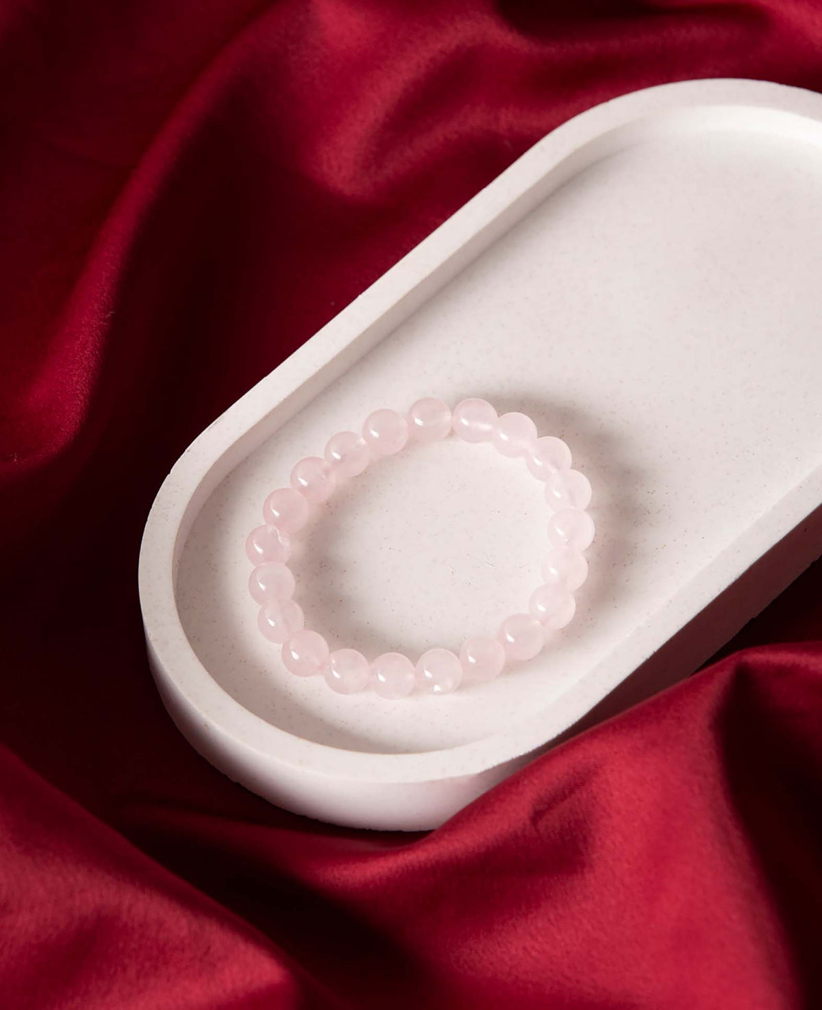 Echtstein-Armband, Rose Quartz