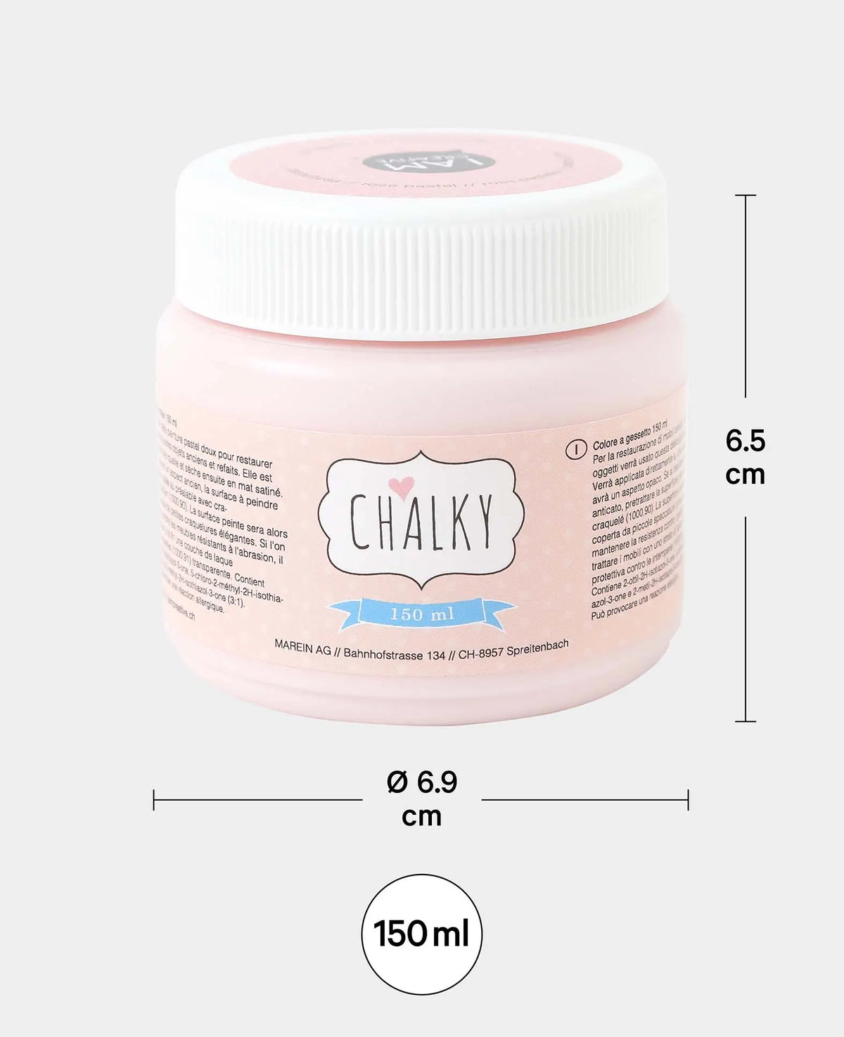 Peinture à la craie, projets de bricolage Shabby, Vintage et style campagnard, rose pastel, 150 ml