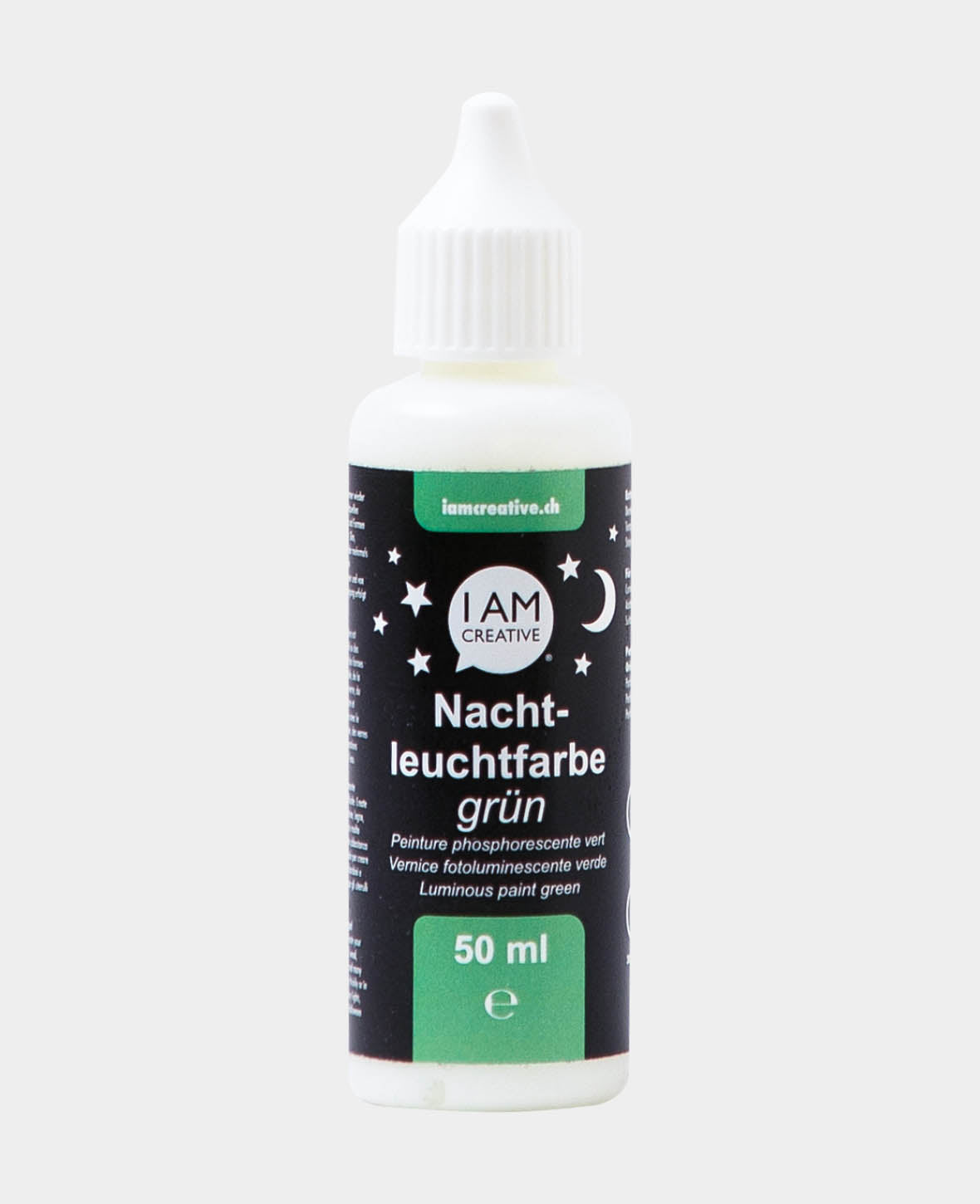 Nachtleuchtfarbe Luna, Glühfarbe mit extra langer Leuchtdauer, Grün, 50 ml