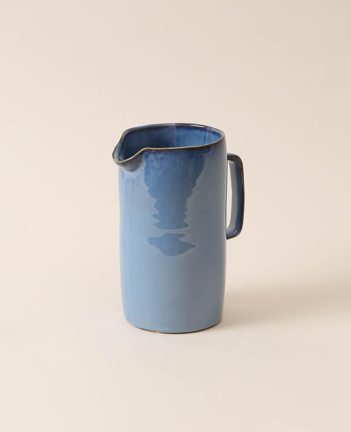 Cruche en céramique, bleue, 20x 15cm