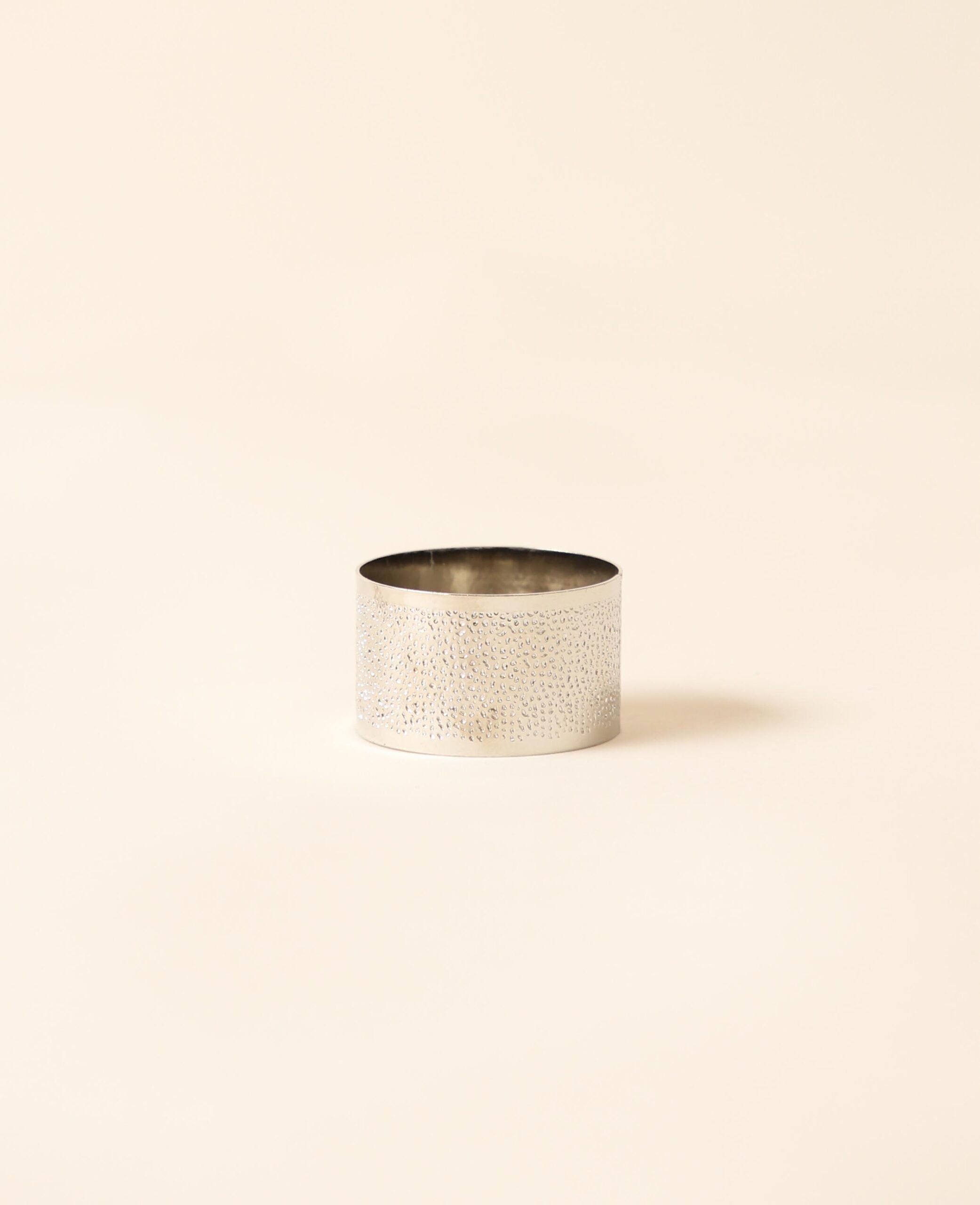 Schlichter, eleganter Serviettenring aus Metall für Stoffservietten, Ø 4.5 cm, Silber