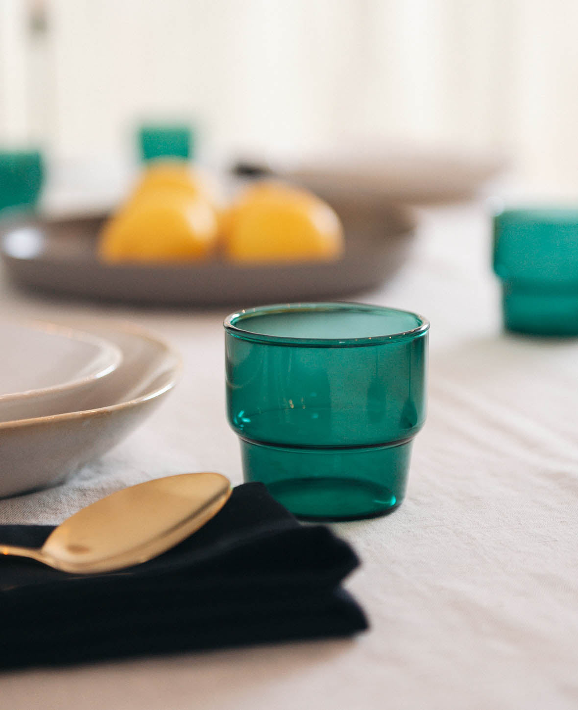 Verre à boire Mira, turquoise, 6 pcs.