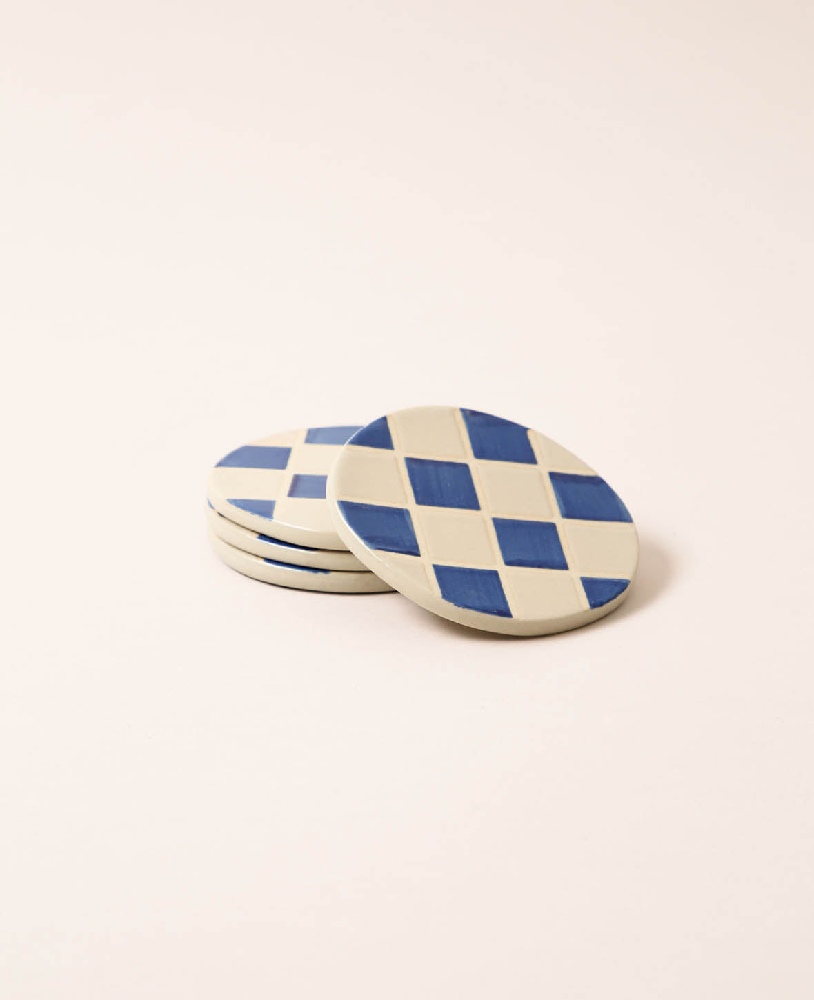 Ceramic coasters, square, 4 pcs.