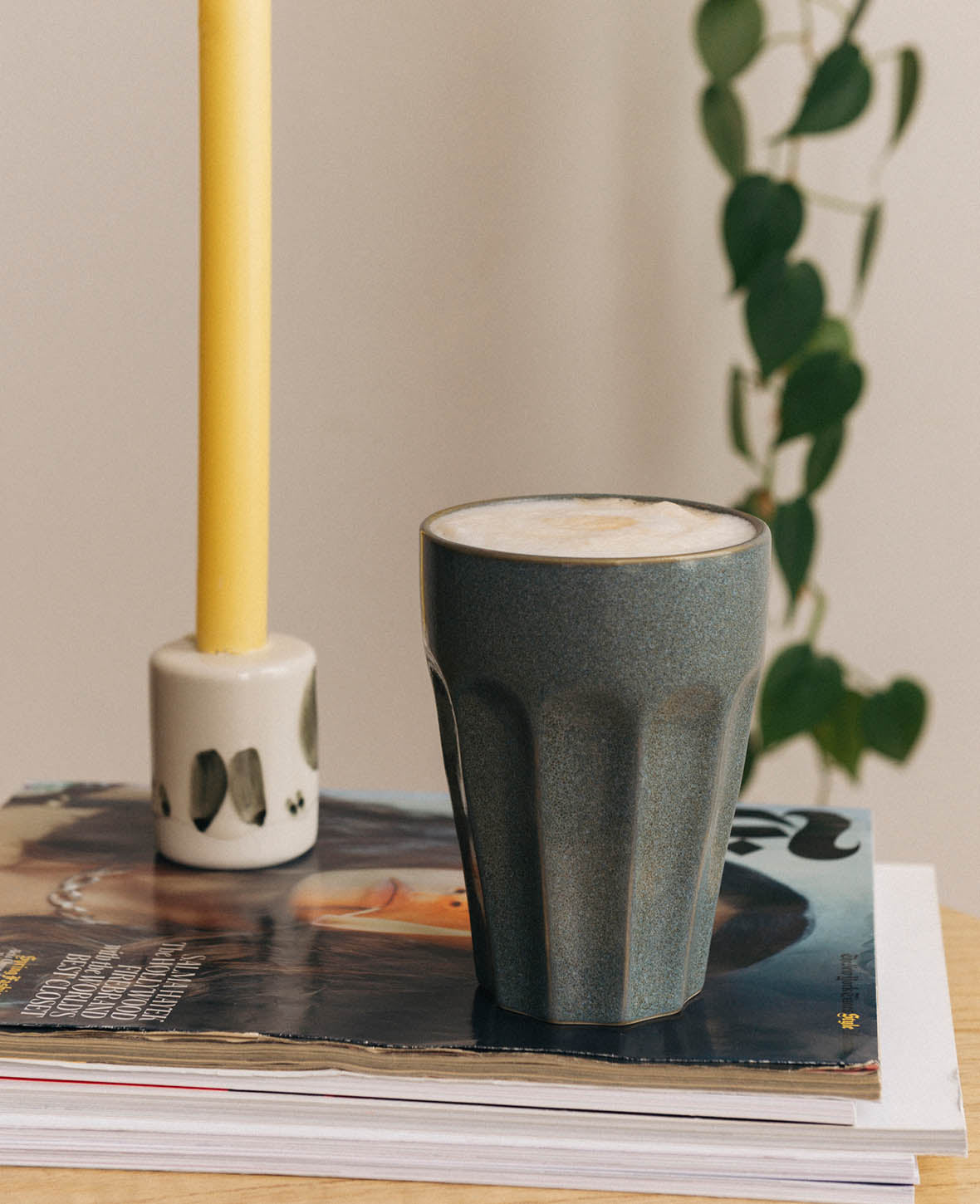Tasse à macchiato, bleu-gris