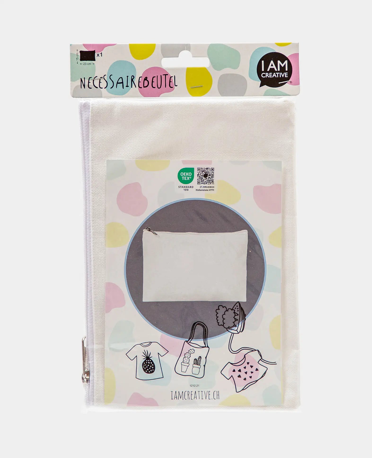 Toiletry bag, white, 23 x 15 cm, 1 pc.