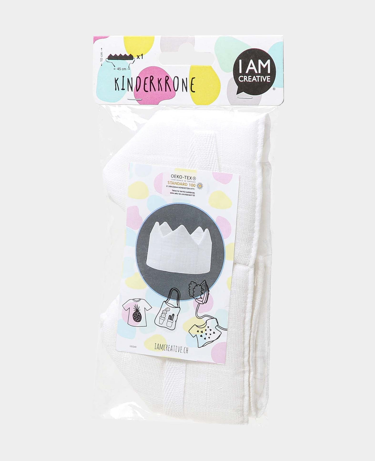 Children's crown, white, 10 x 45 cm, 1 piece