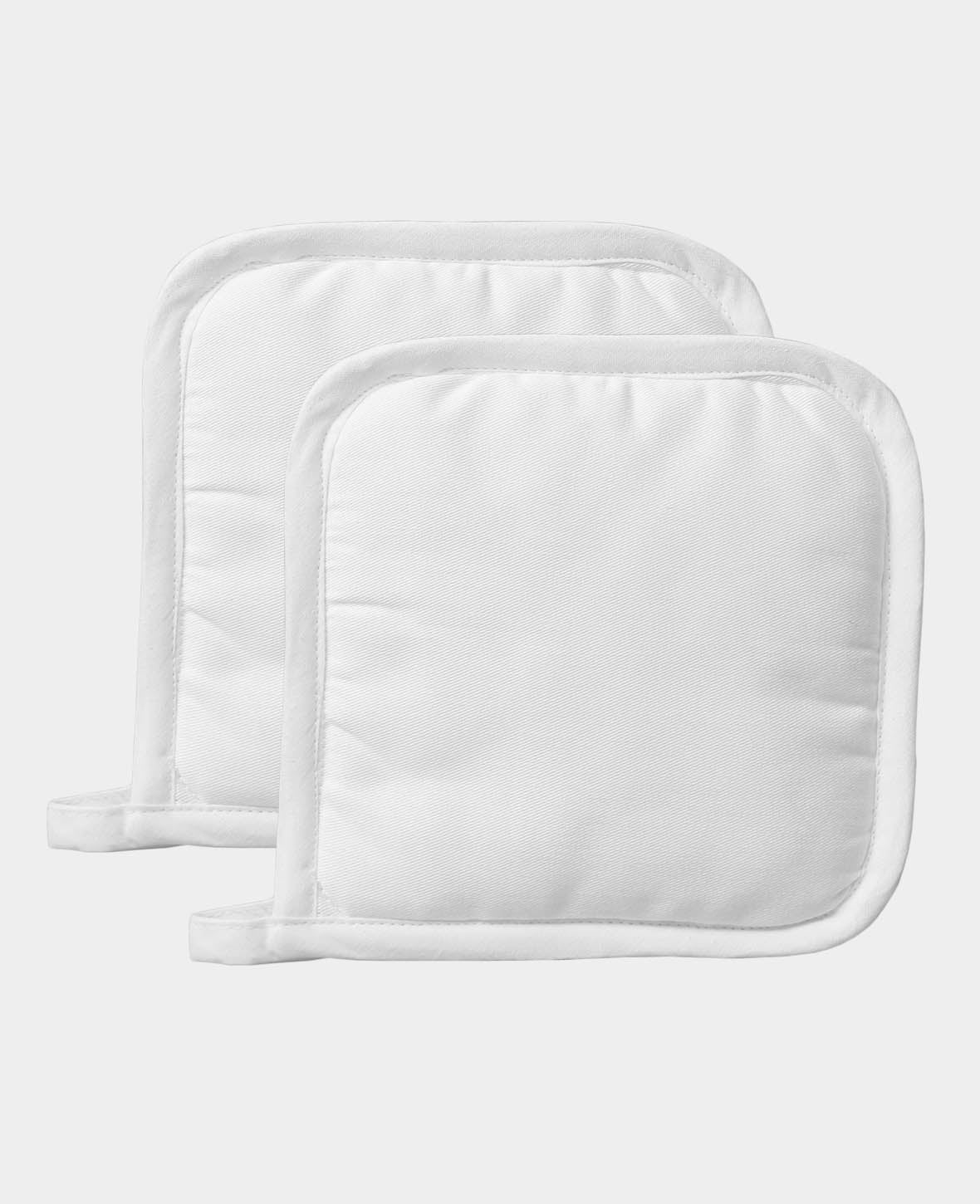Topflappen, Weiss, 19 x 19 cm, 2 Stk.
