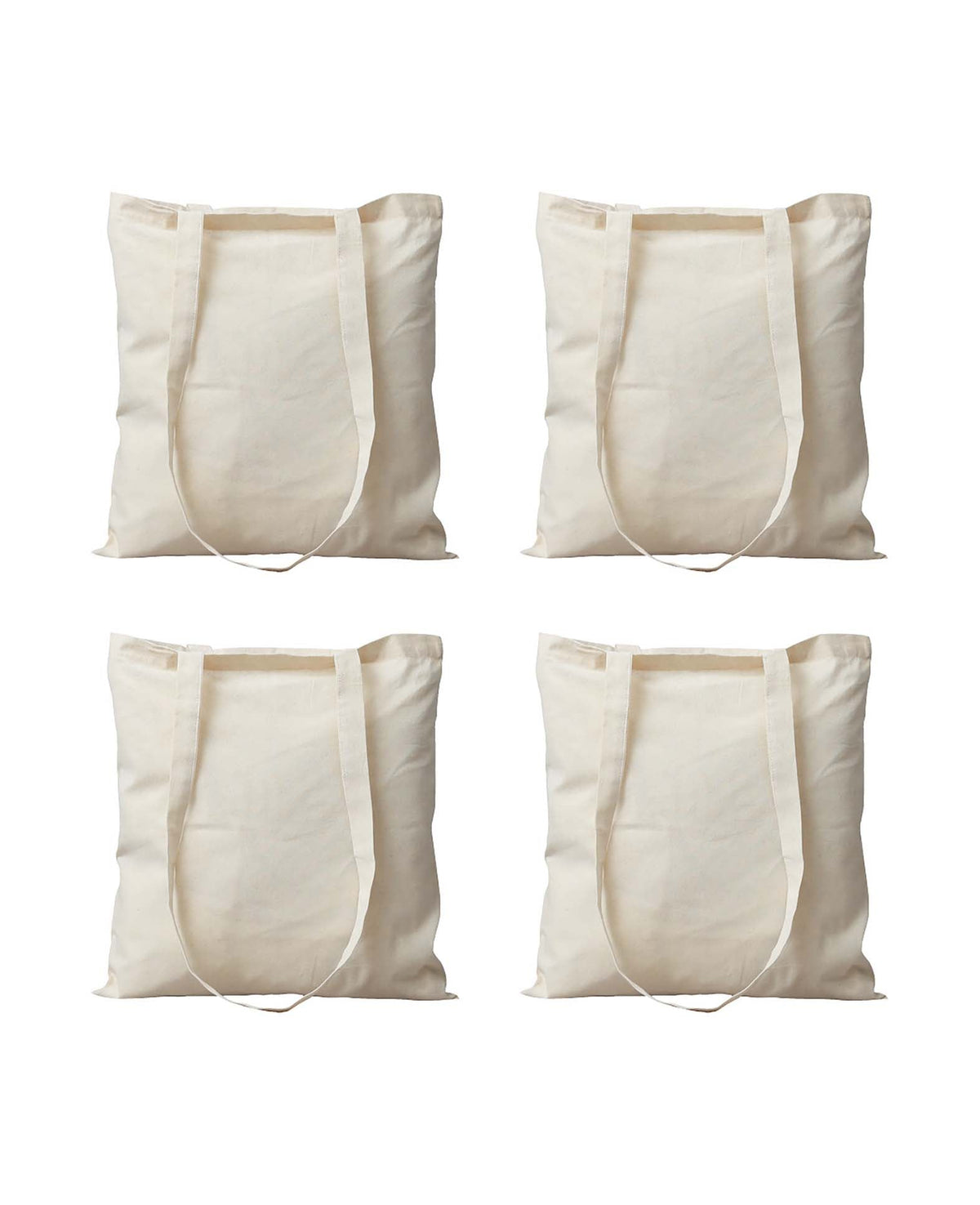 Stofftasche Baumwolle Natur, 38x42 cm, 4er Set
