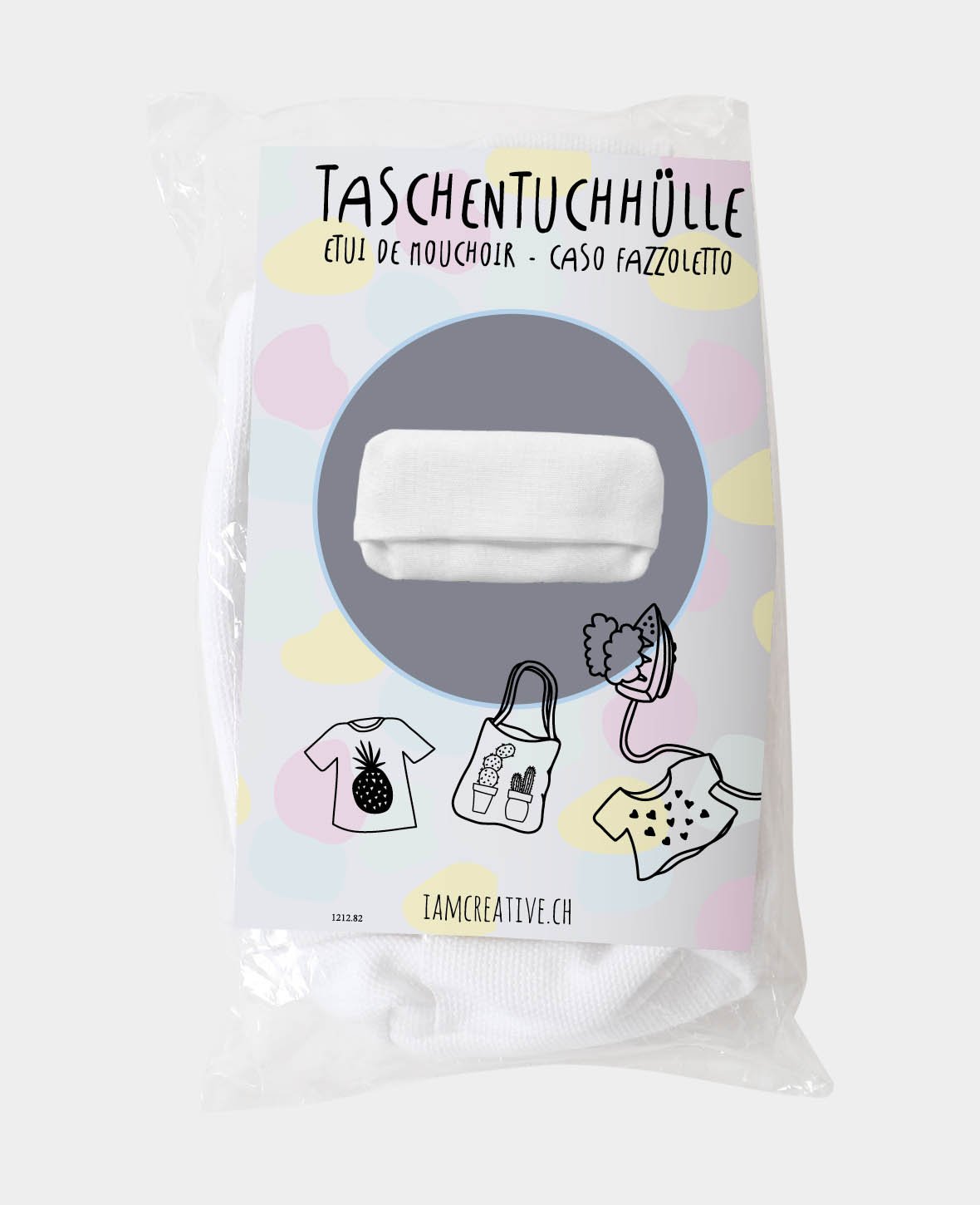 Taschentuchhülle, Weiss, 6 x 13 cm, 3 Stk.
