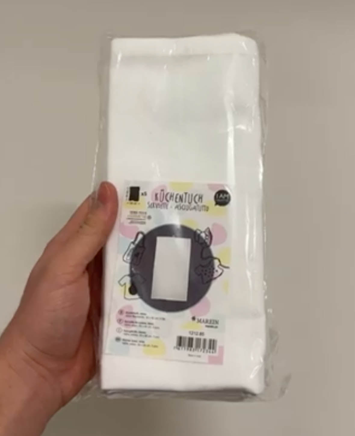 Kitchen Towel Set 50 x 85 cm, White, 5 pcs.