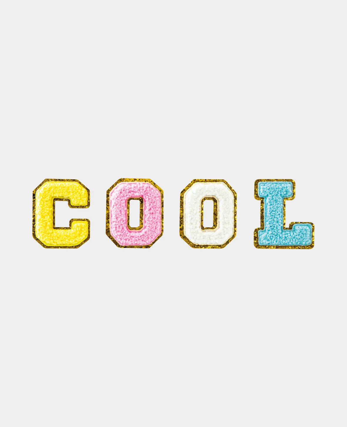 Iron on patch "Cool", sew-on patch & iron-on patch, colorful, approx. 23 x 5.5 cm