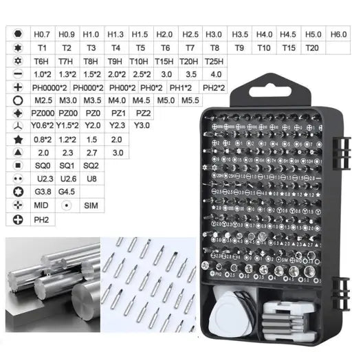 122 en 1 Kit d'outils professionnels universels pour réparation de téléphone portable