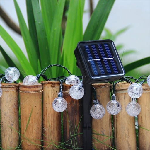 LED Deko Solar Lichterkette Kugeln Outdoor Beleuchtung IP44, 12 m