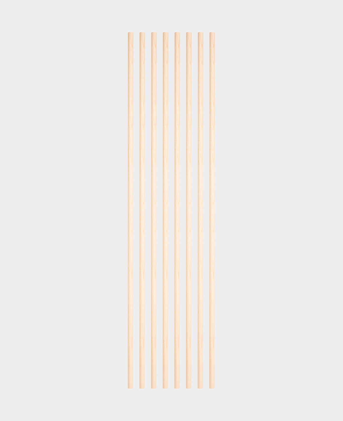 Bâton en bois rond, 30 cm x 5 mm, marron, 8 pièces
