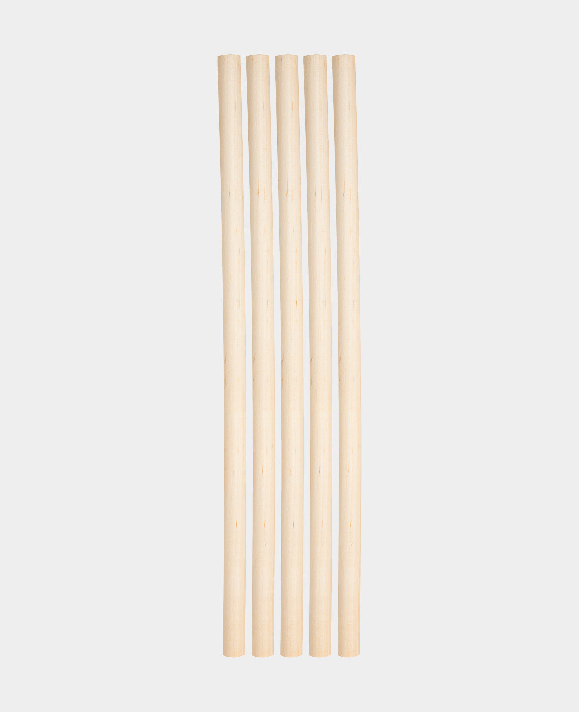Baguette en bois ronde, 30 cm x 12 mm, marron, 5 pièces