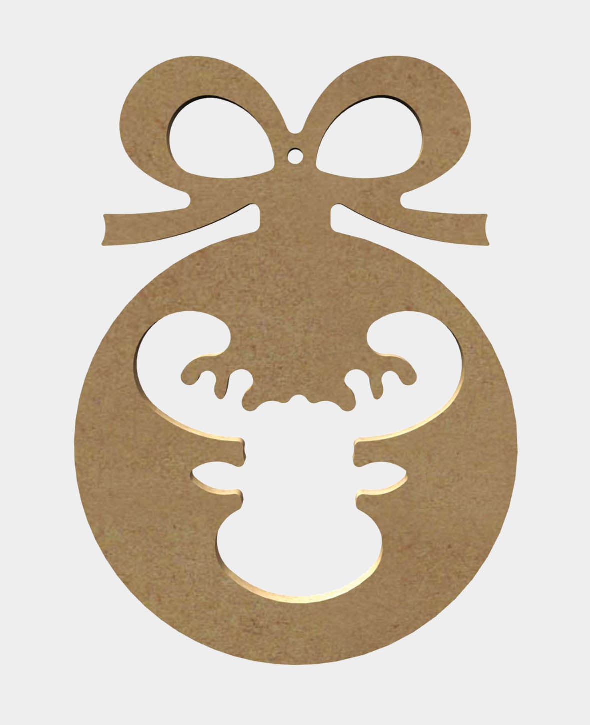 MDF Decorative Ball Caribou, 12 x 0.5 x 16 cm, Brown, 1 pc.