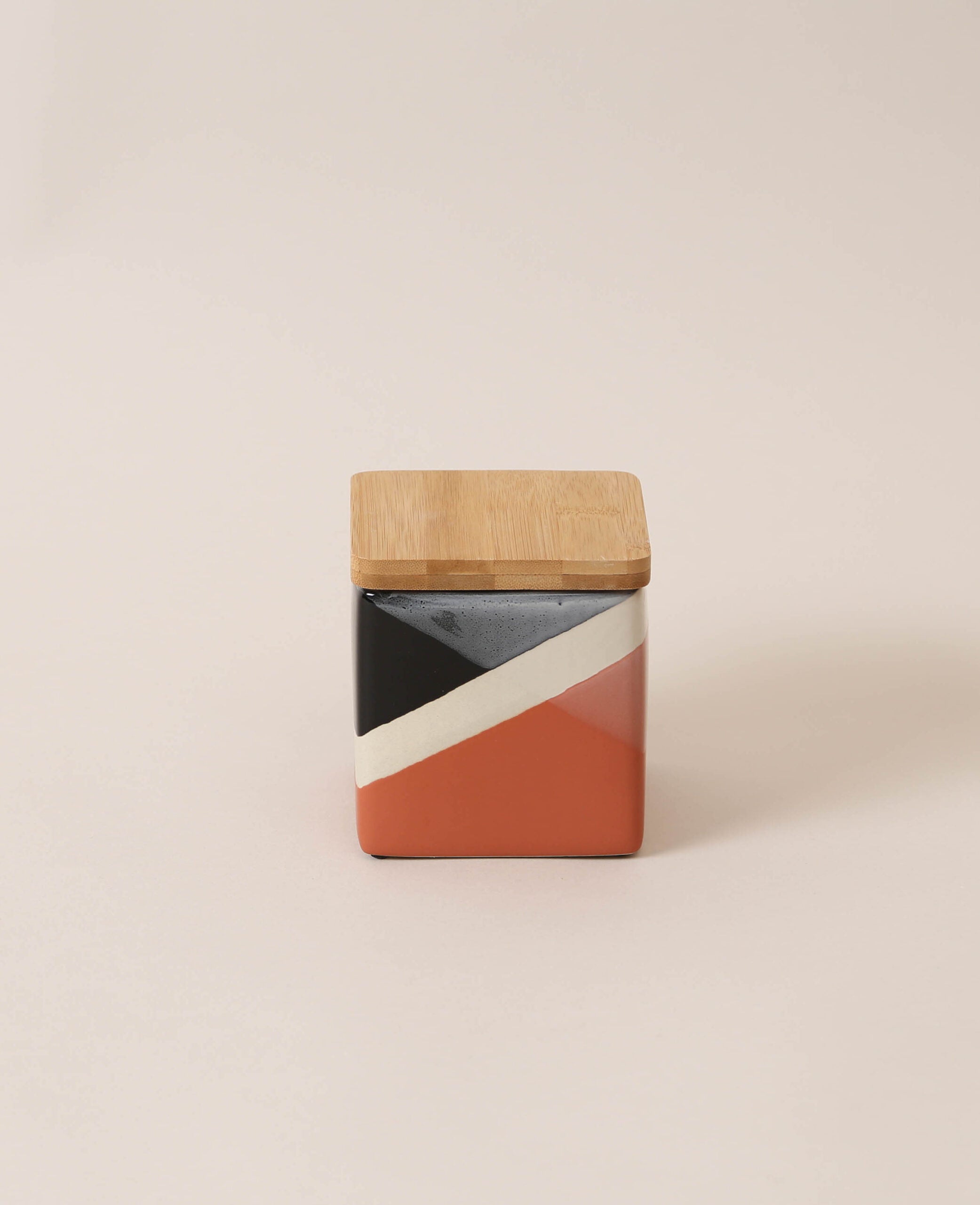 Stone box, rust/black, 10cm