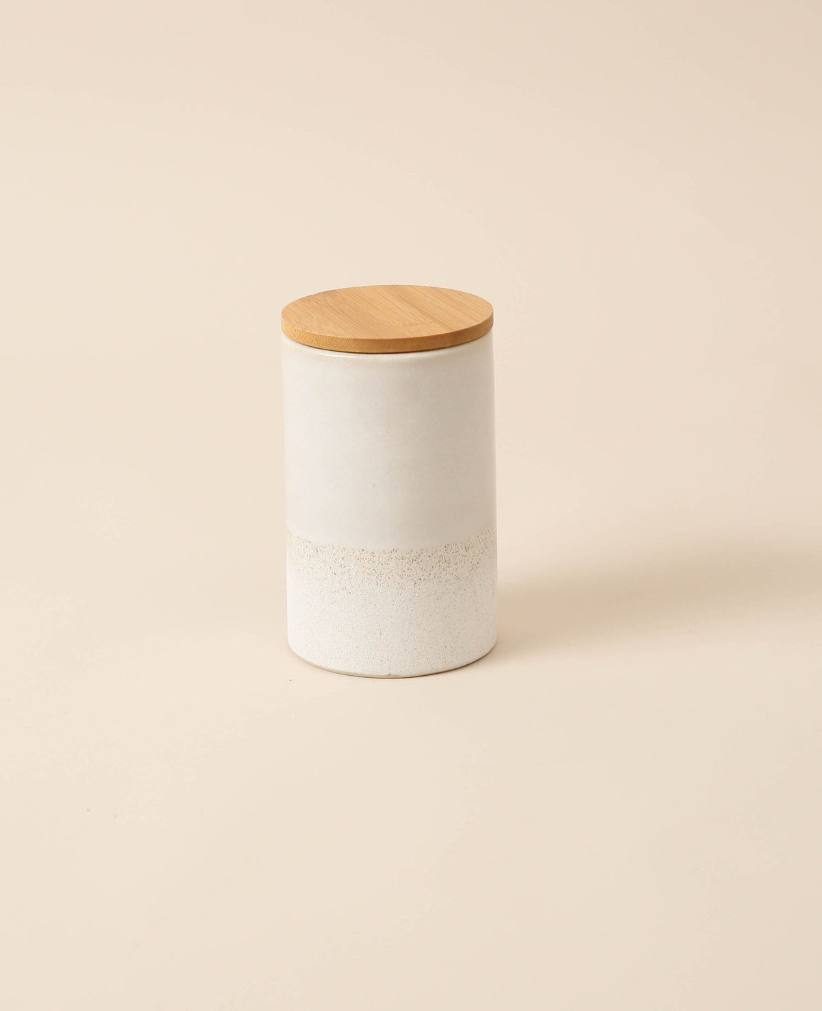 Round stone chest, beige, H16.7 x D10 cm