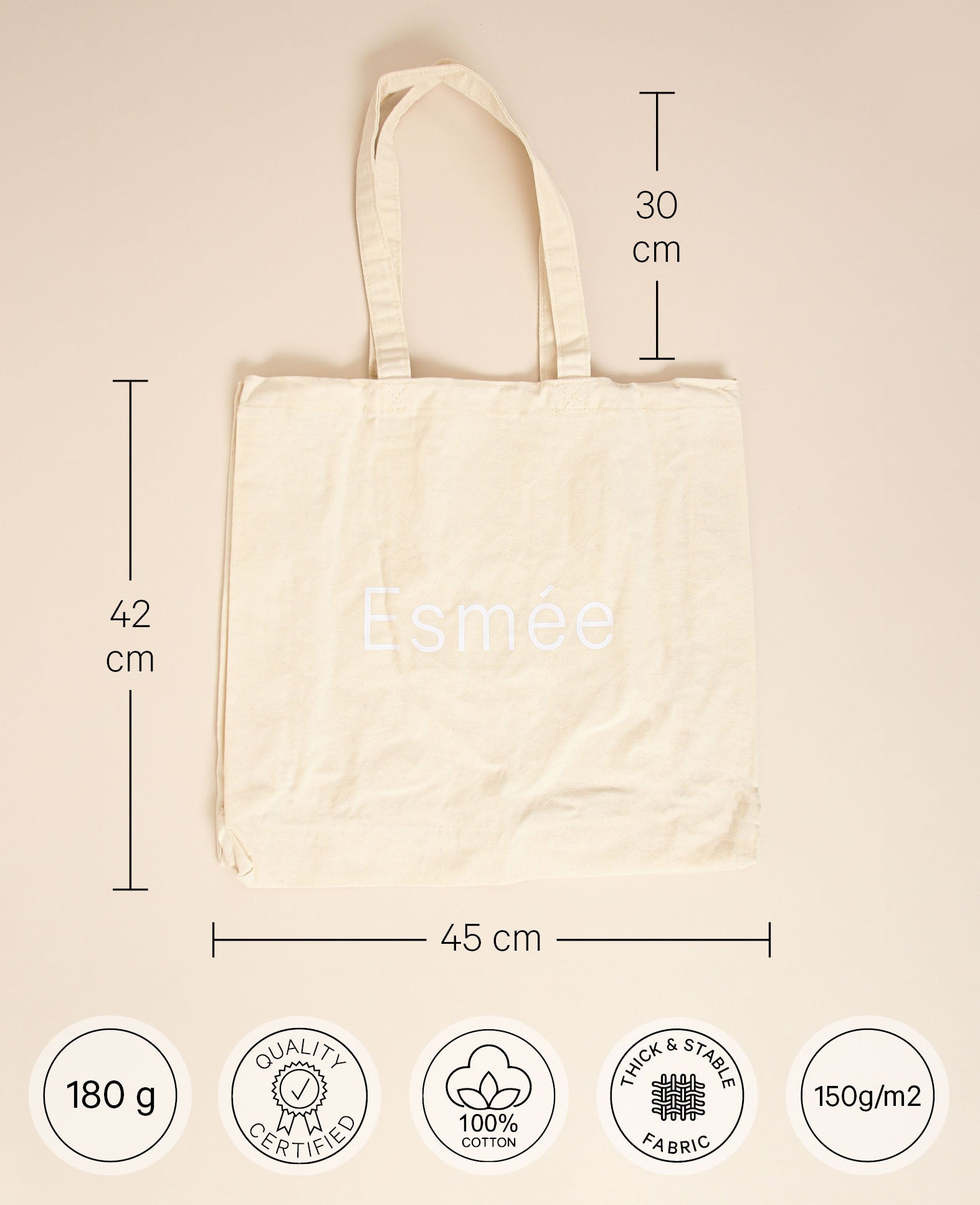 XL shopping bag Esmée, 45x15xH42cm