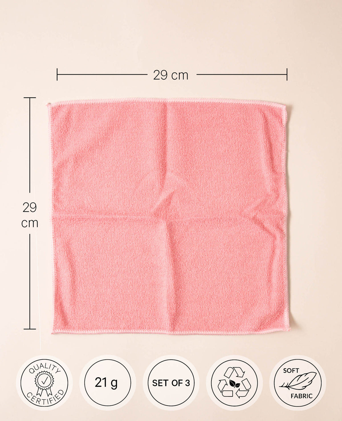 Chiffons en microfibres de plastique recyclé
