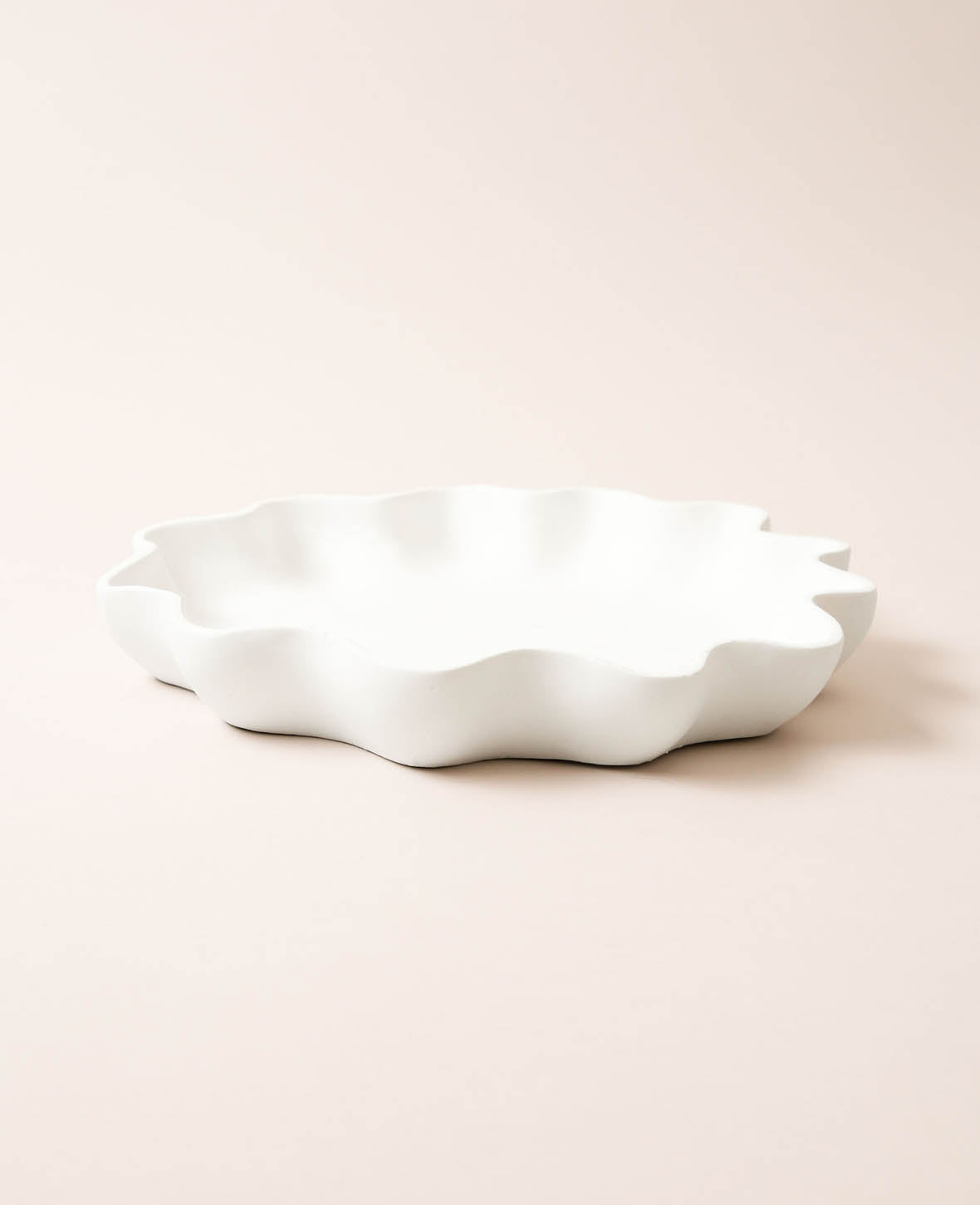 Coupe à fruits, Fleur, Blanc, D31cm