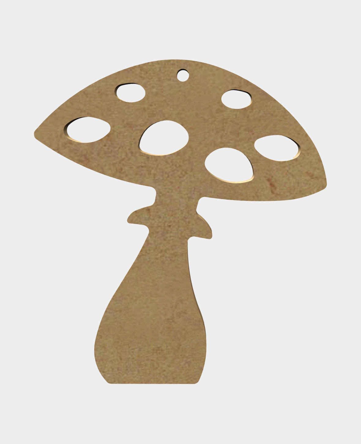 MDF Decorative Mushroom, 10 x 0.5 x 11 cm, Brown, 1 pc.