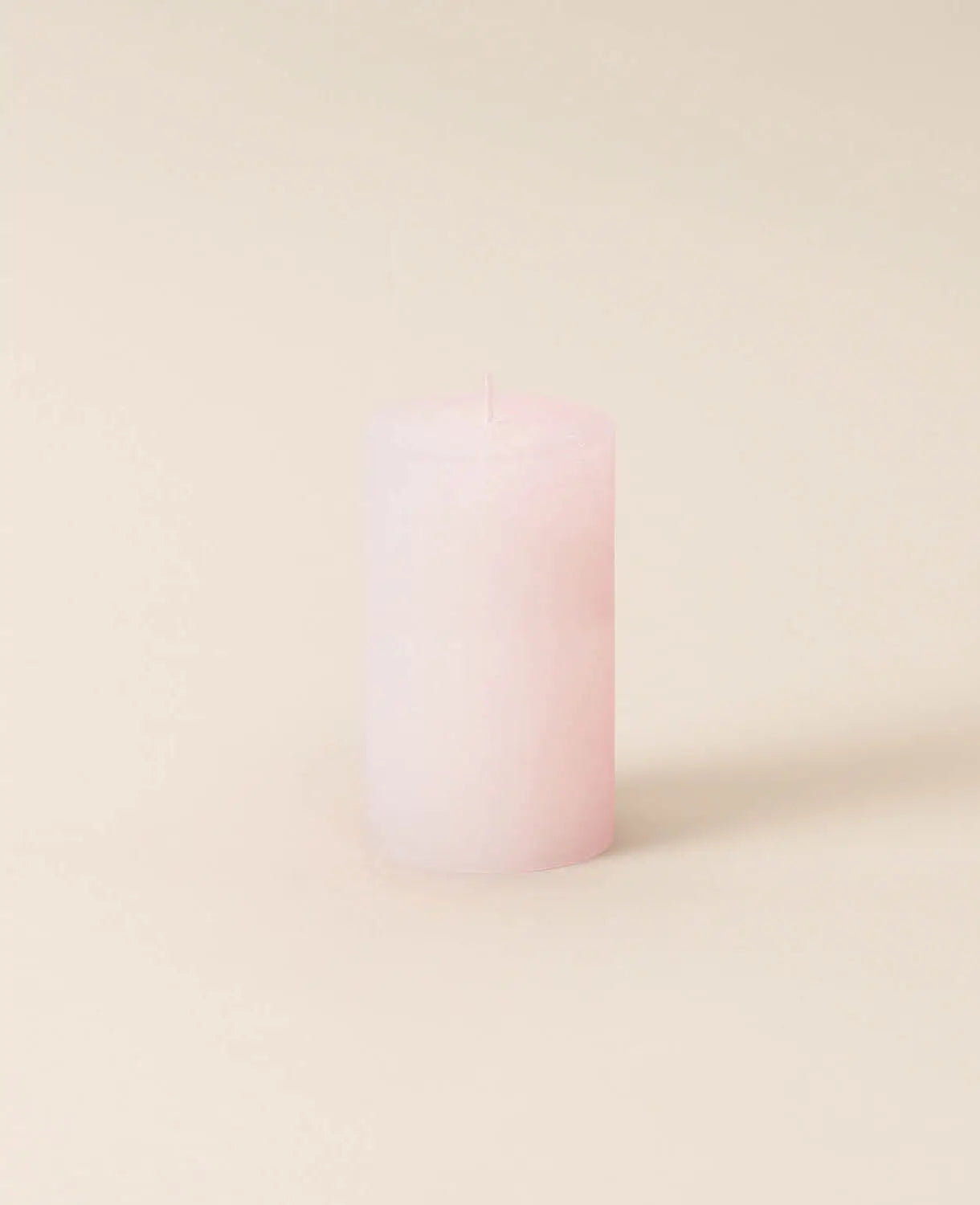 Rustic Kerze / Zylinderkerze in Soft Rosa / Altrosa , Ø 7 x Höhe 14 cm