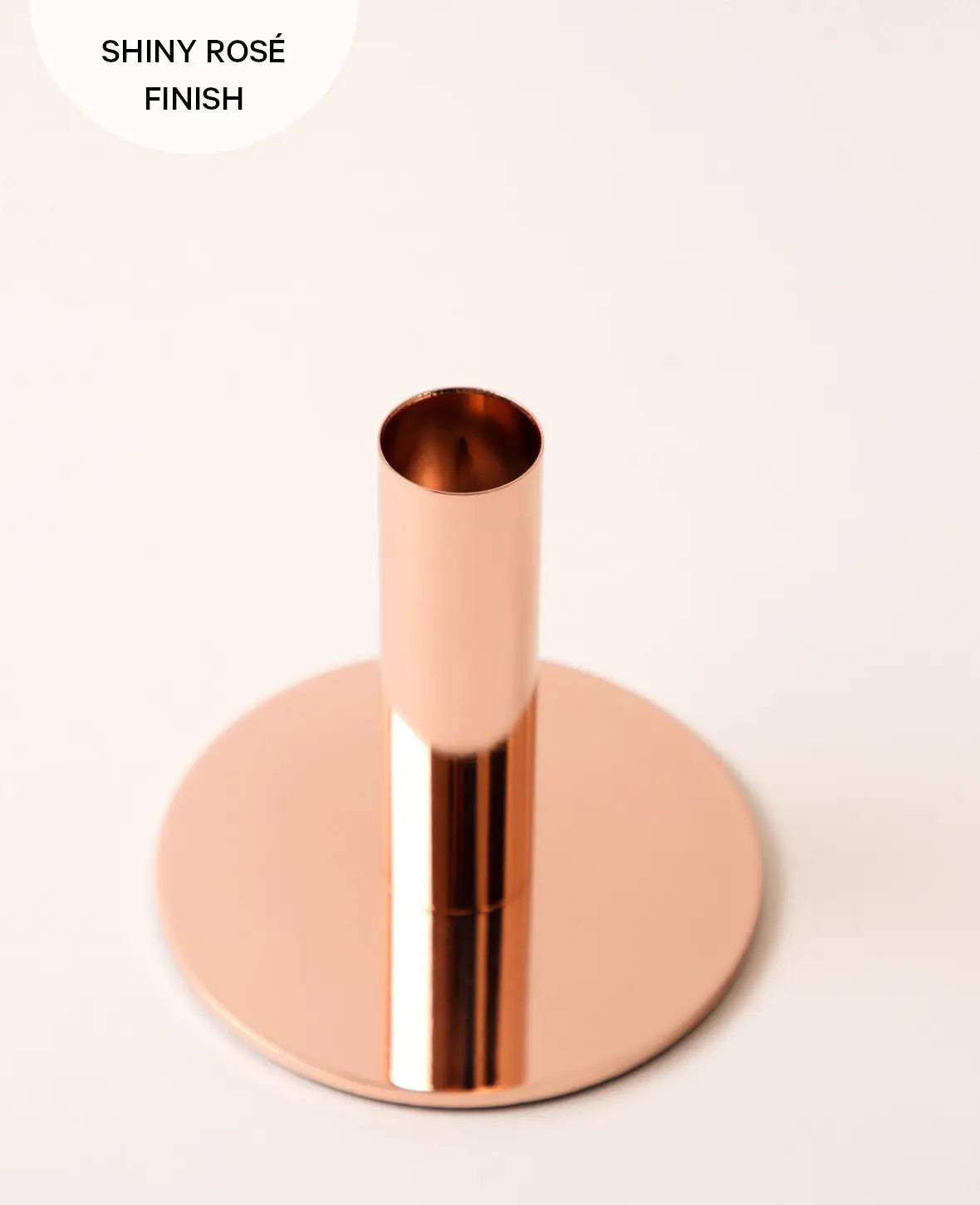 Bougeoir rosé, 9,5 cm