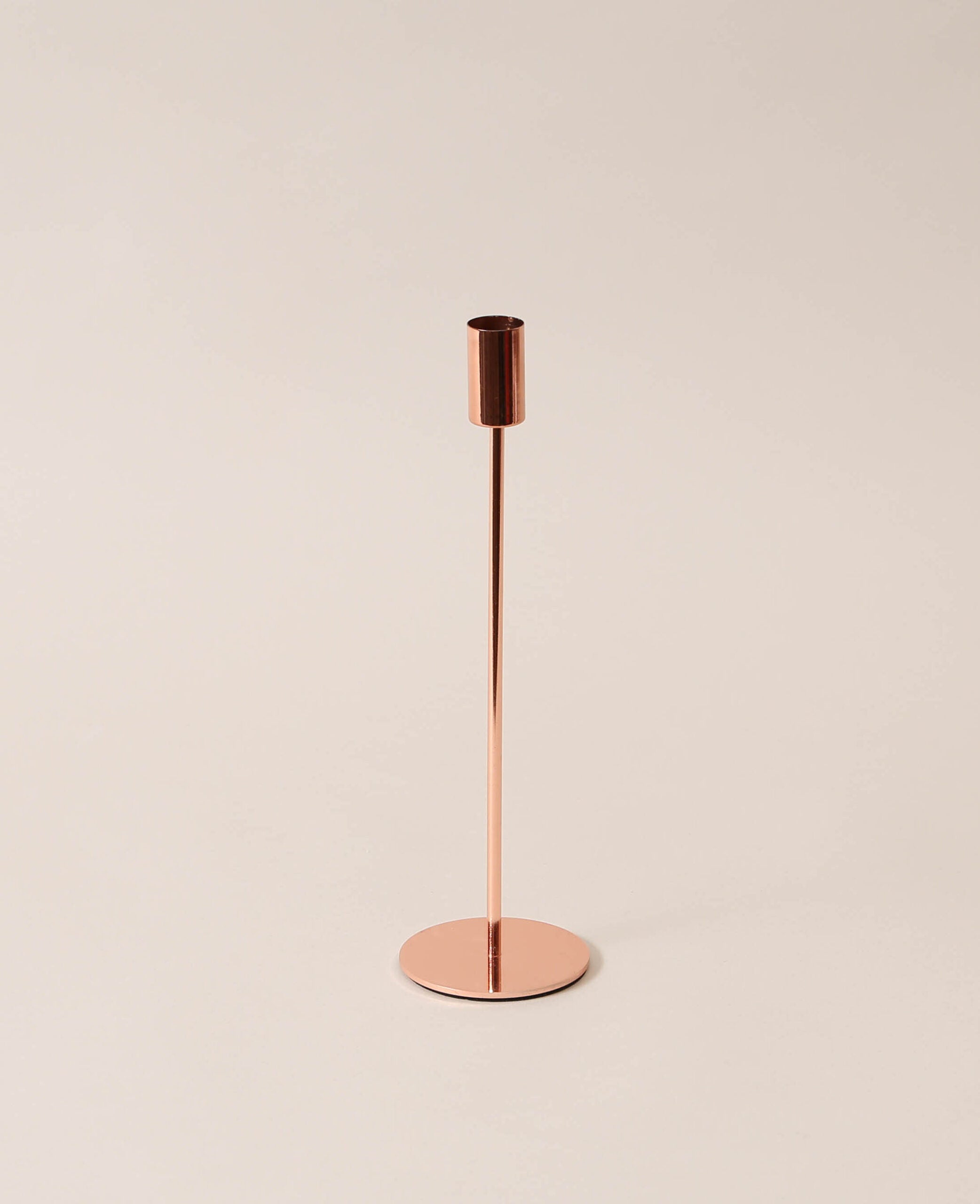 Kerzenständer für Stabkerzen in Kupfer, 29 cm