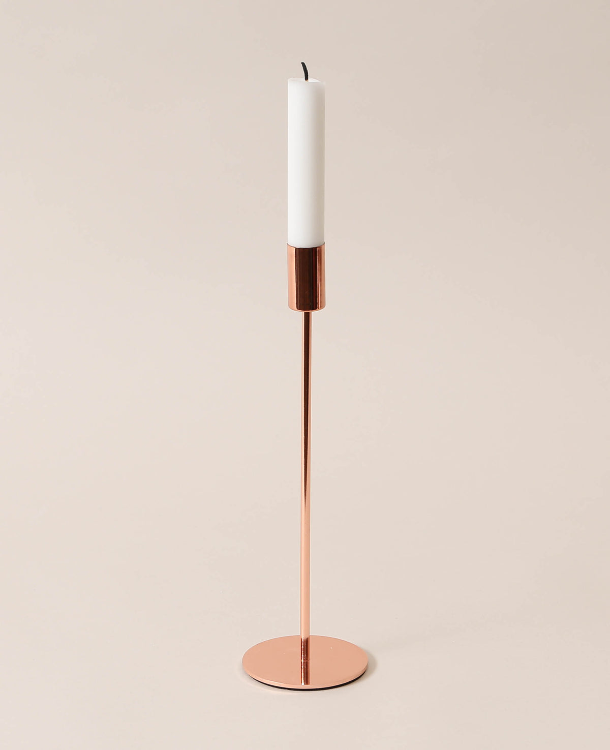 Kerzenständer für Stabkerzen in Kupfer, 29 cm