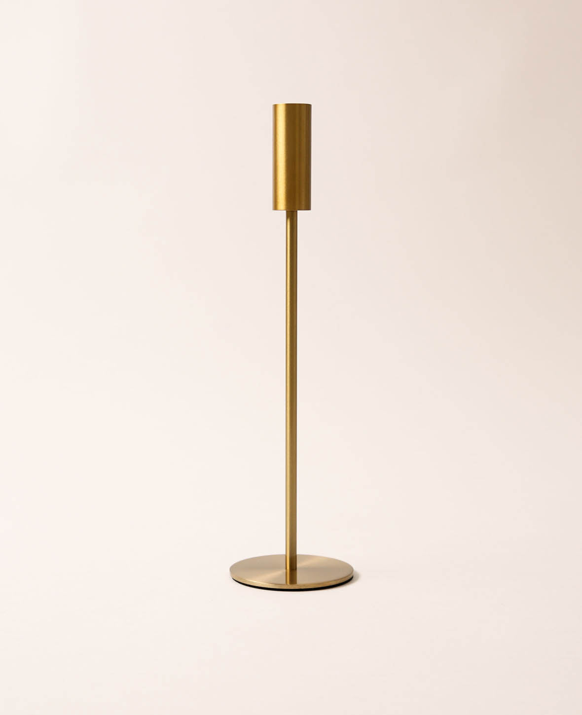 Kerzenständer für Stabkerzen in Messing Gold, Ø 8 x H 30 cm