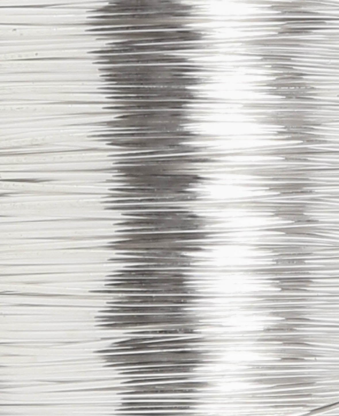 Fil d'argent, fil métallique pour l'artisanat, les décorations DIY, les bijoux et l'arrangement floral, stable, très flexible, argent, 0,40 mm x 40 m