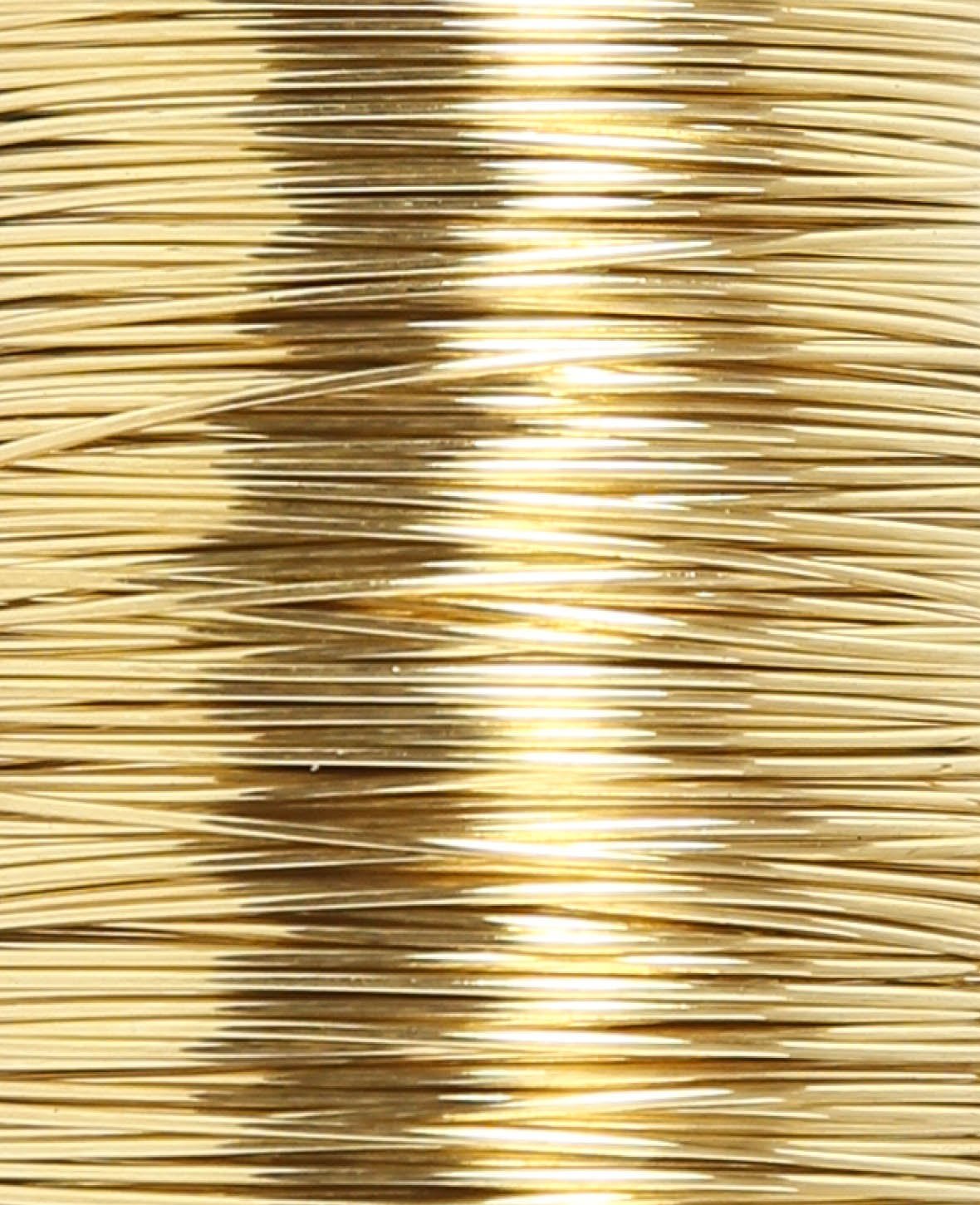 Fil de laiton, fil métallique pour artisanat, décorations DIY et bijoux, or, 0.40 mm x 40 m