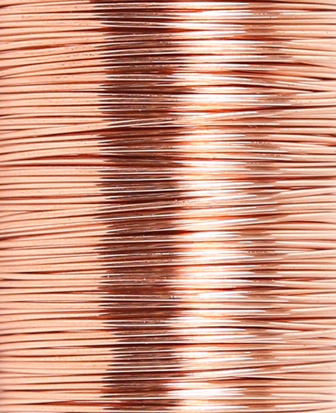 Fil de cuivre, fil métallique pour l'artisanat, les décorations DIY et les bijoux, cuivre-or, 0,40 mm x 40 m