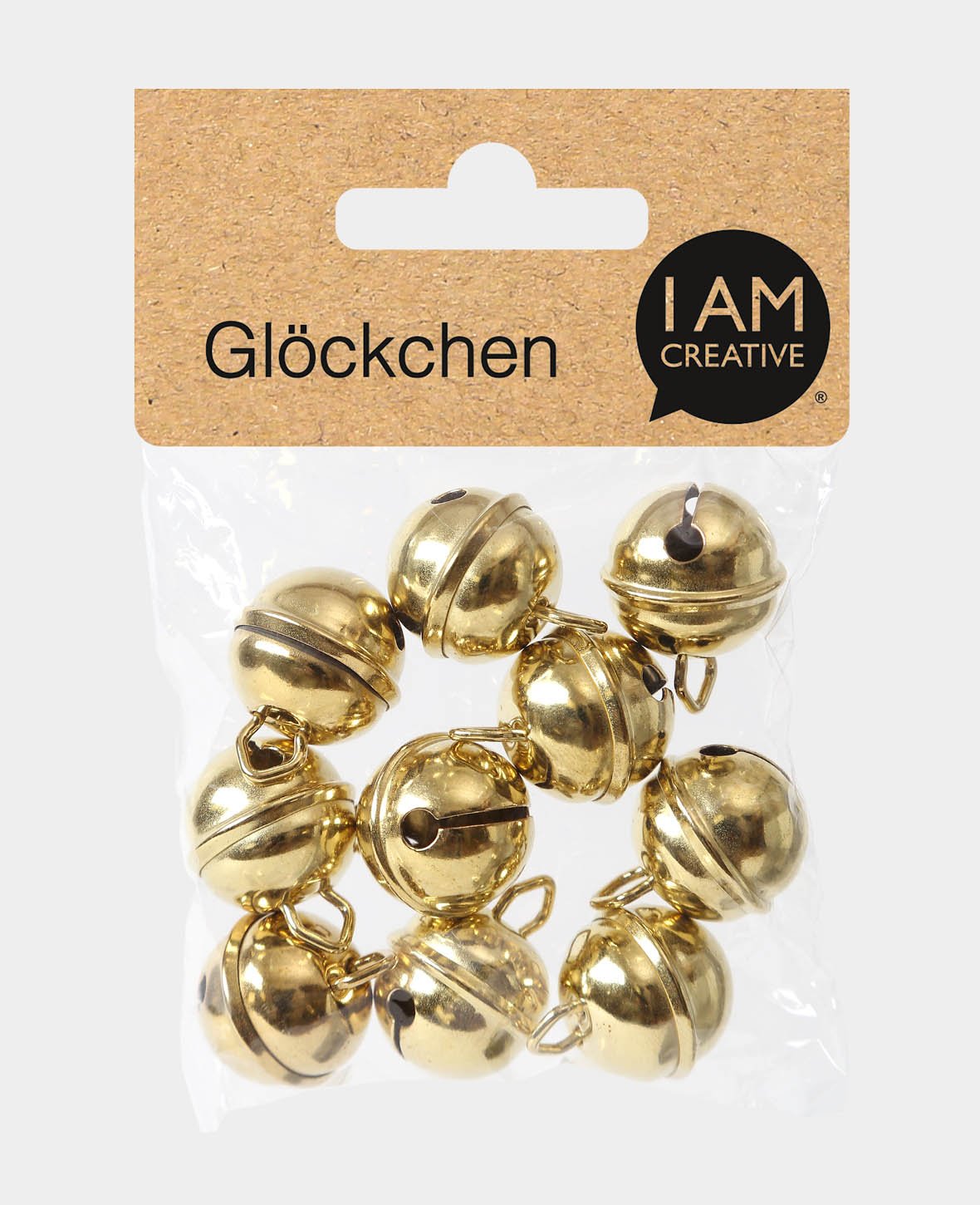 Clochettes dorées ø 19 mm, 10 pièces