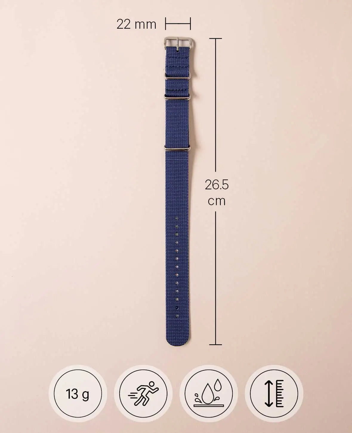 Natostrap Uhrenarmband Blau