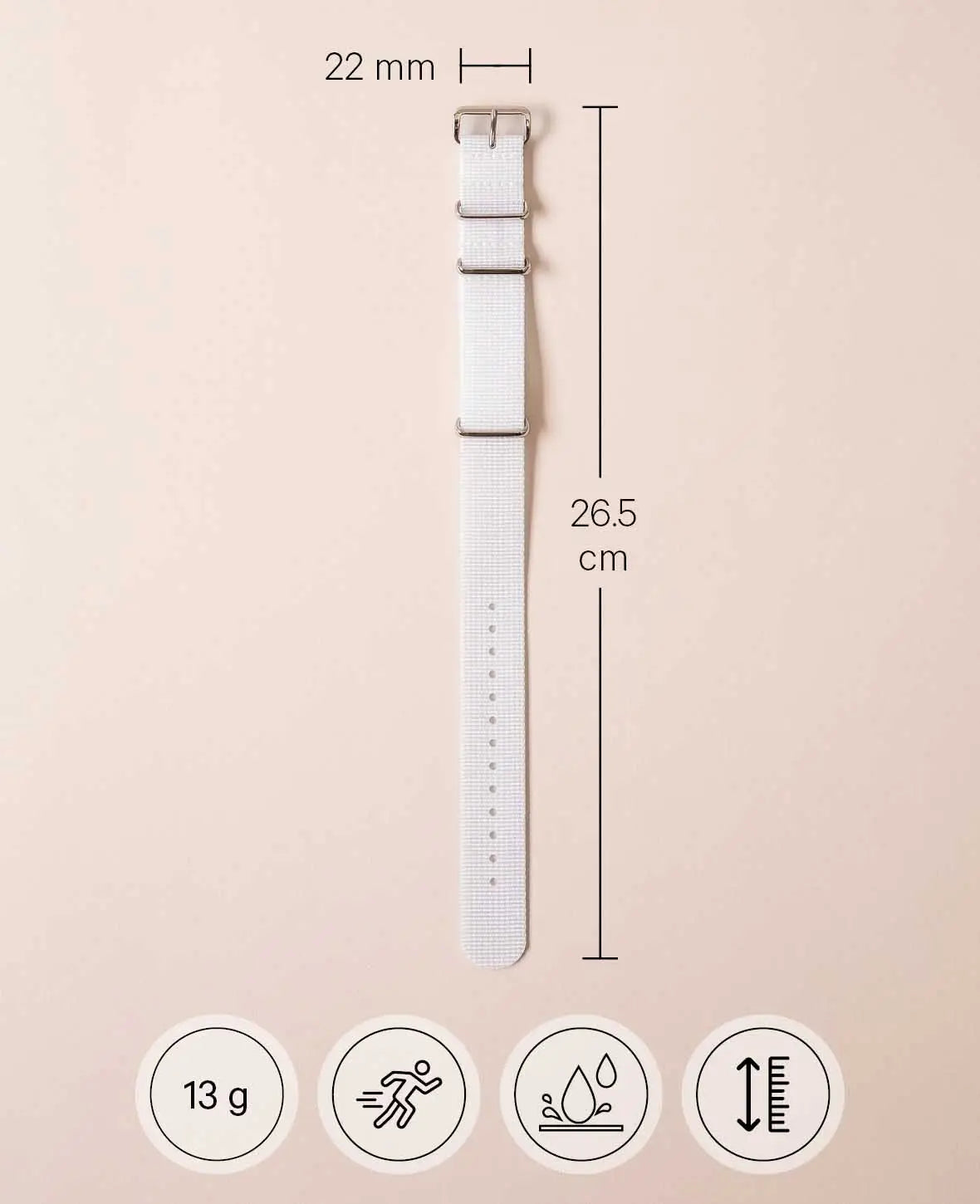 Natostrap Uhrenarmband Weiss