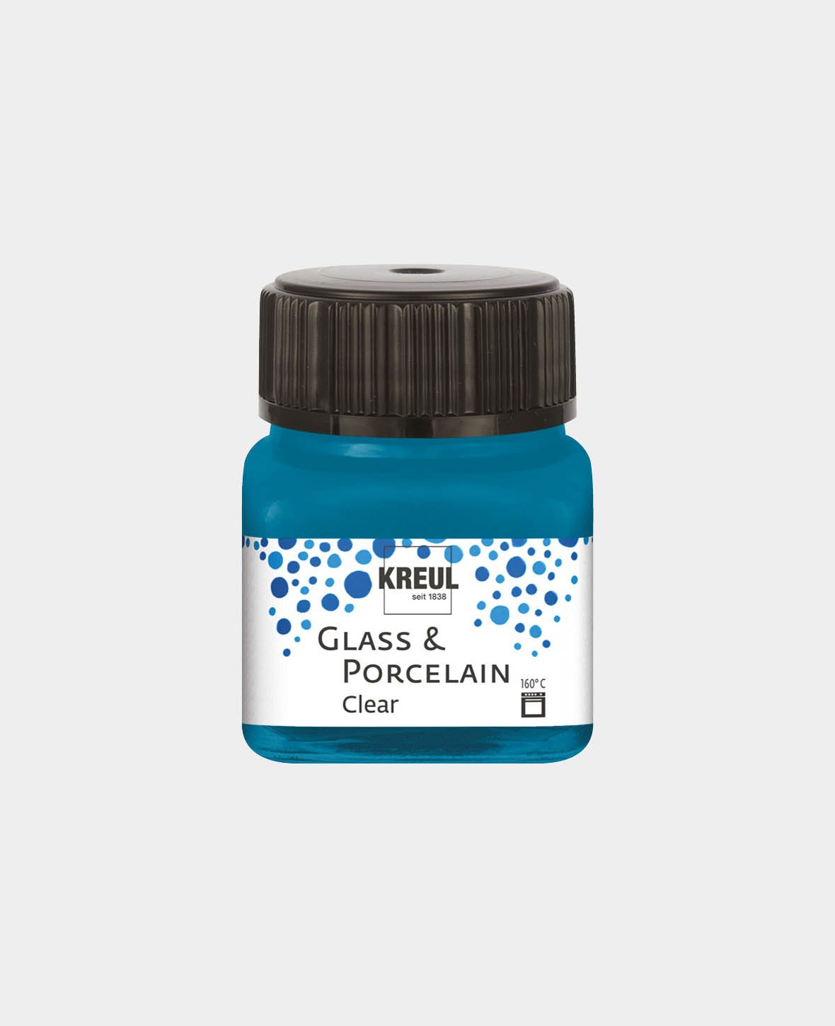 KREUL Glas- & Porzellanfarbe, Transparent / Cyanblau, 20 ml