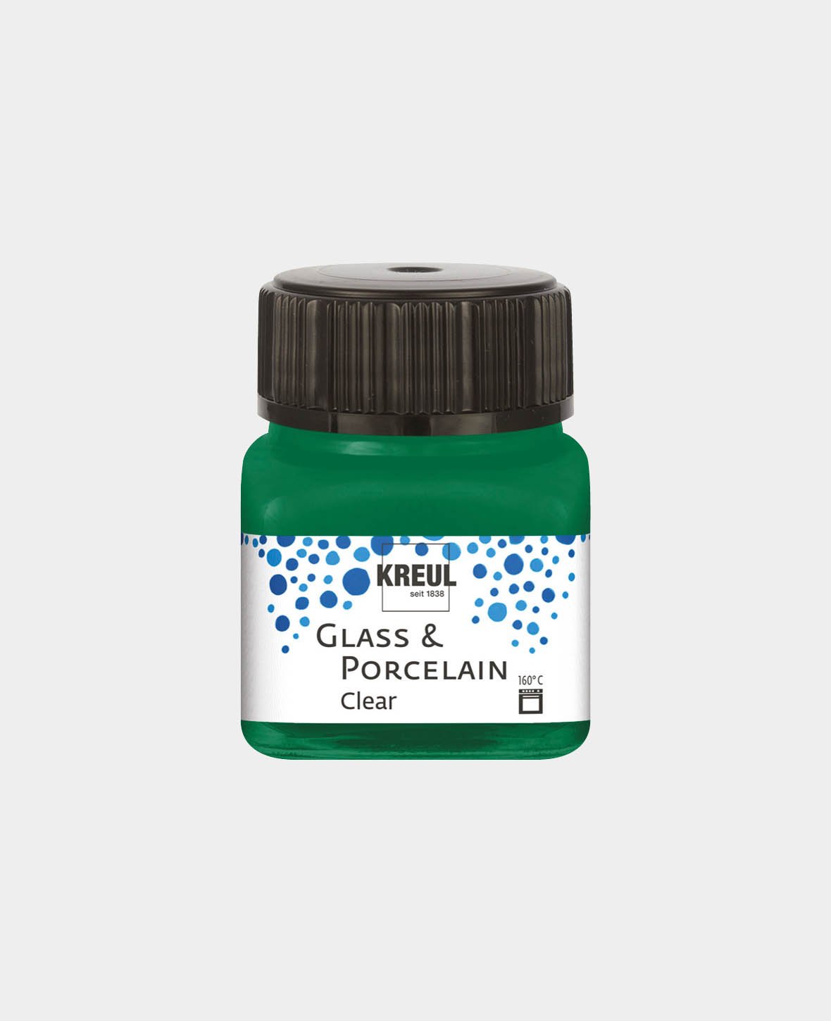 KREUL Glas- & Porzellanfarbe, Transparent / Dunkelgrün, 20 ml