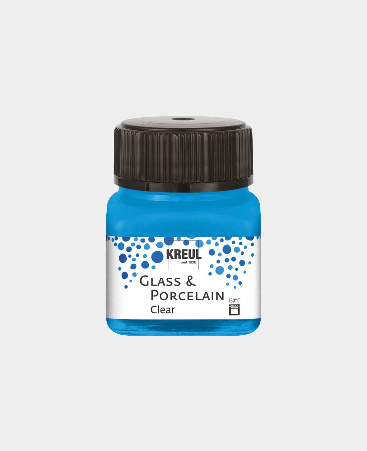 KREUL Glas- & Porzellanfarbe, Transparent / Wasserblau, 20 ml