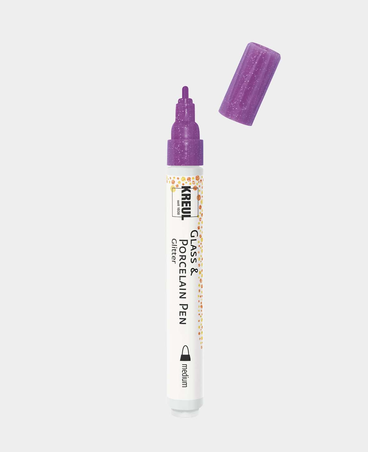 KREUL Glass & Porcelain Pen Glitter medium Violett