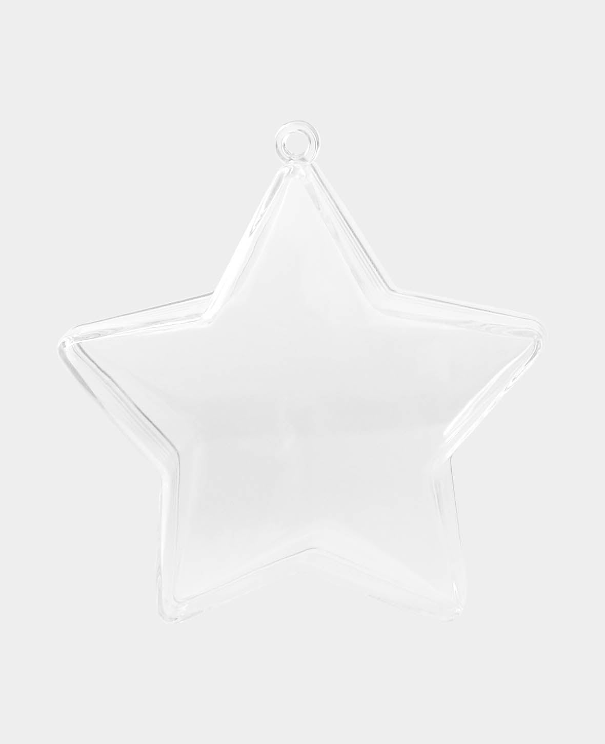 Kunststoffform Stern, Transparent, 80 mm, 3 Stk.