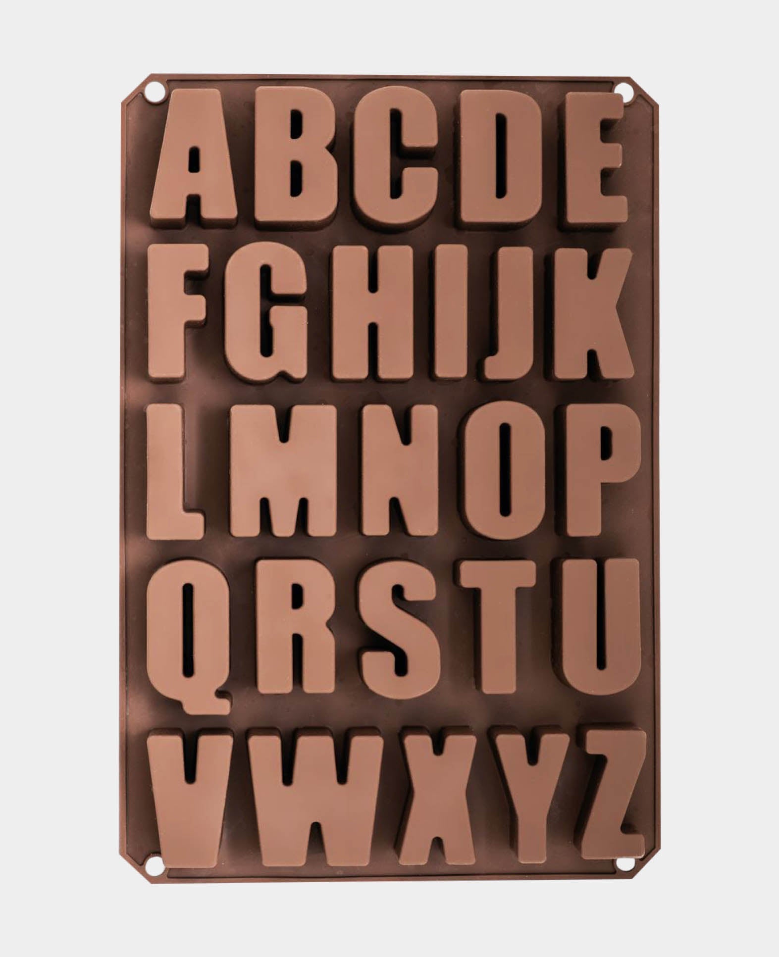 Silikon Giessform A-Z,. 34 x 22.5 x 2.5 cm