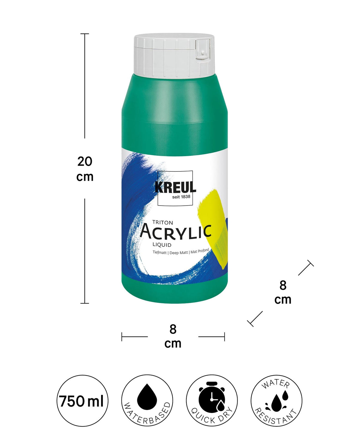 Triton Acrylic Liquid, Tiefmatt, Türkisgrün, 750 ml
